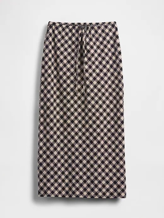 GAP Dresses & Skirts - Gap Linen Blend Skirt in Black and Cream Gingham.